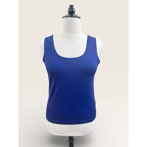 Chico’s Bright Navy Microfiber Tank, Size 2 (14/L)